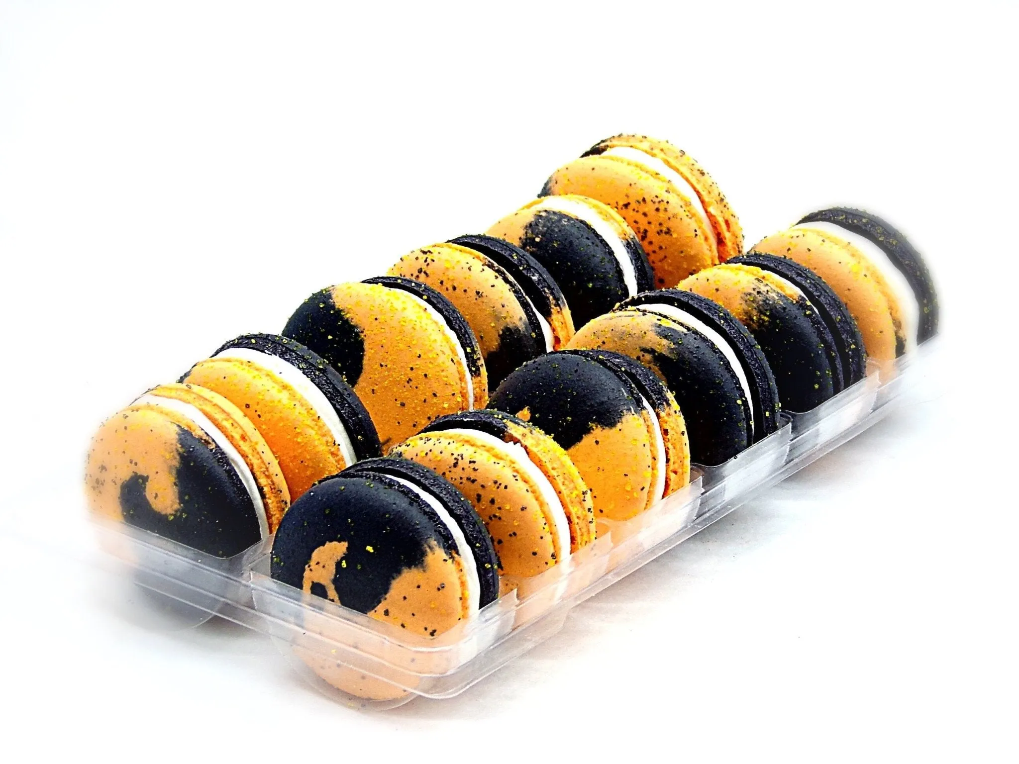 Vegan Chocolate Pumpkin Macarons