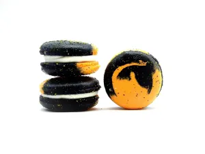 Vegan Chocolate Pumpkin Macarons