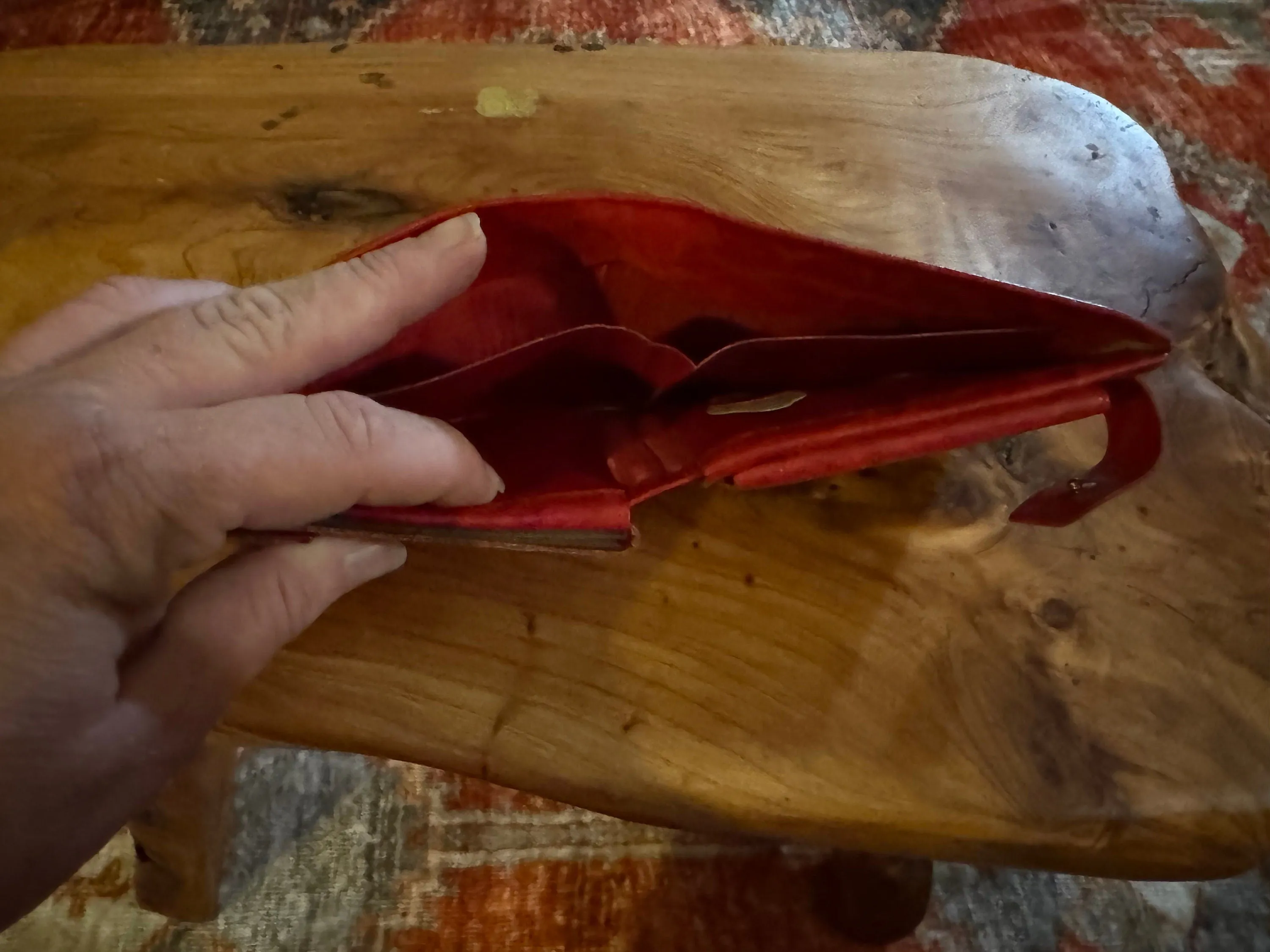 Vintage 70’s red dead stock wallet Princess Gardner