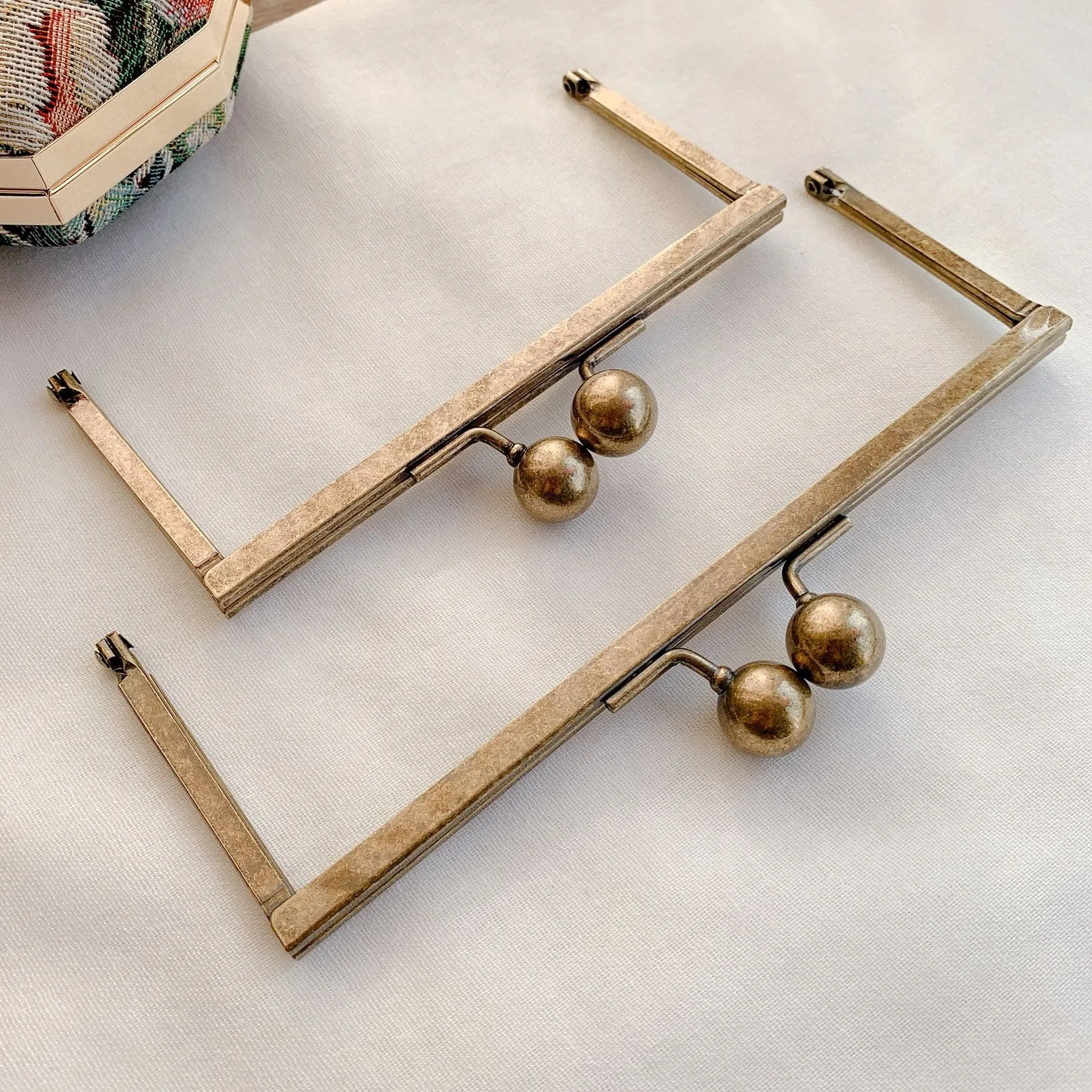 Vintage Bronze Bag Purse Frame Two Sizes 18cm/13.5cm