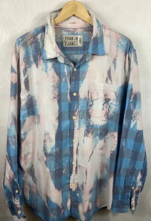 Vintage Light Blue, Pink and White Lightweight Cotton Size Large