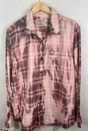Vintage Pink, Grey and White Lightweight Cotton Size Large