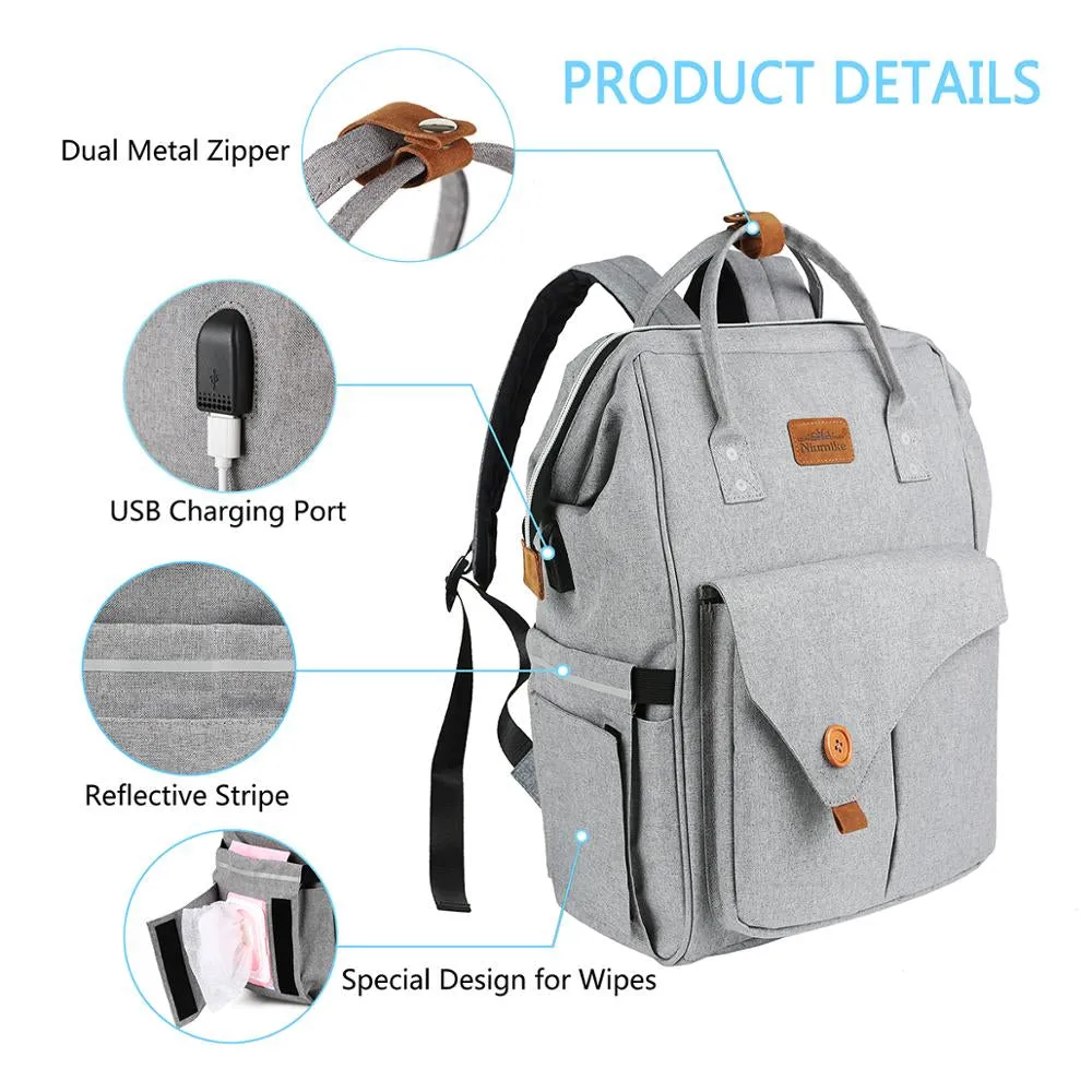 Waterproof Travel Diaper Bag Backpack