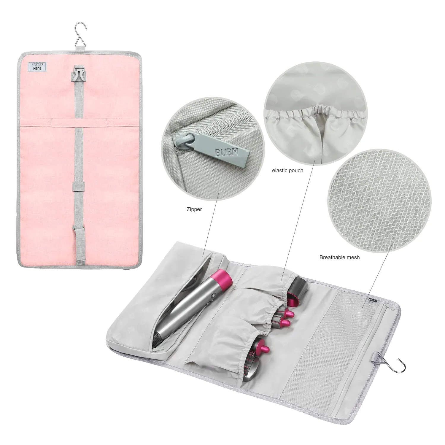 Waterproof Travel Storage Case Organizer for Dyson Airwrap, Pre-Styling Dryer...
