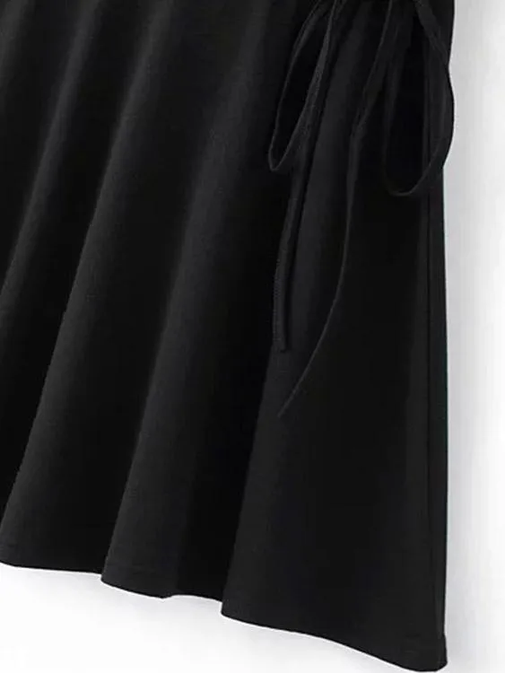 Wholesale Black V-Neck Sleeveless Backless Mini Dress