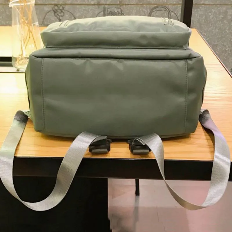 Women's Nylon Travel Backpack With Vertical Zippers