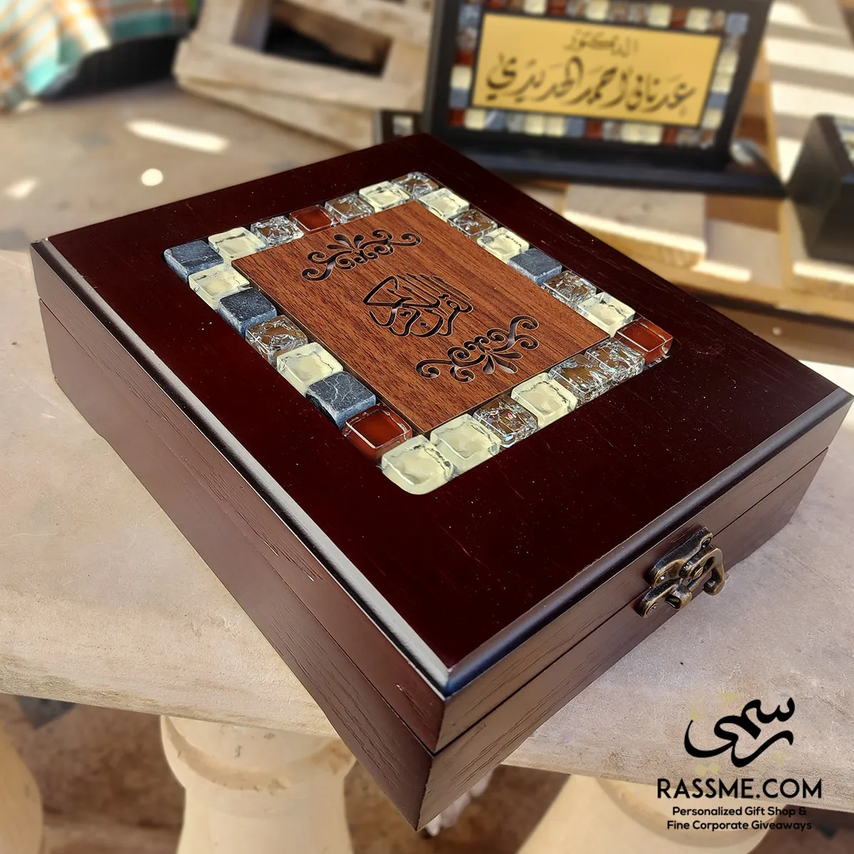 Wooden And Stone Quran Box